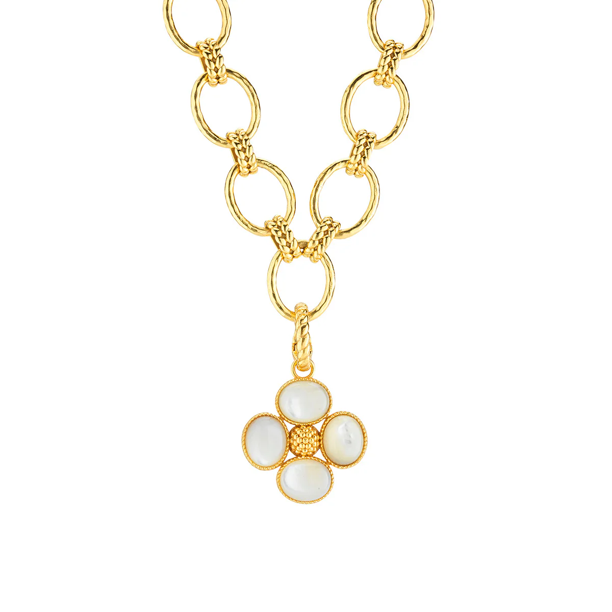 Berry Clover Double Sided Charm/Pendant - MOP - Image 4