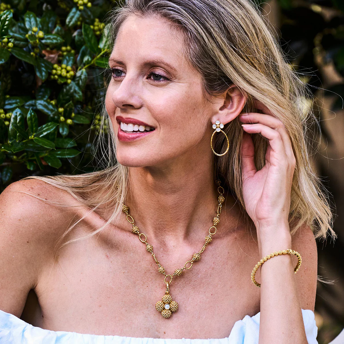 Berry Clover Double Sided Charm/Pendant - MOP - Image 6