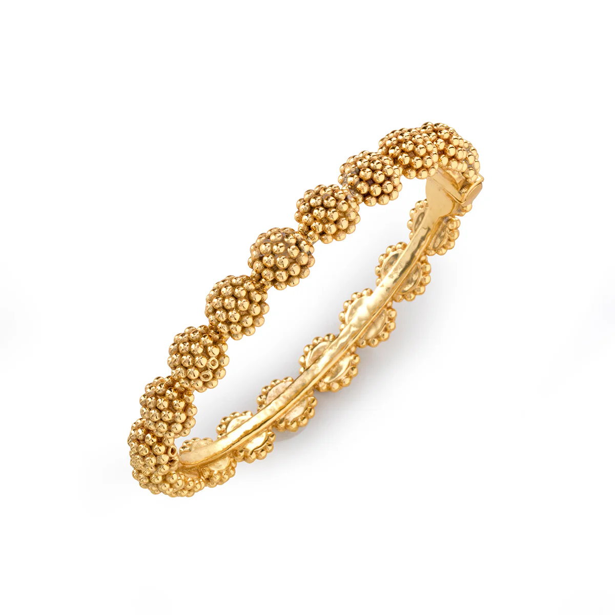 Berry Eternity Hinged Bangle - Gold - Image 3