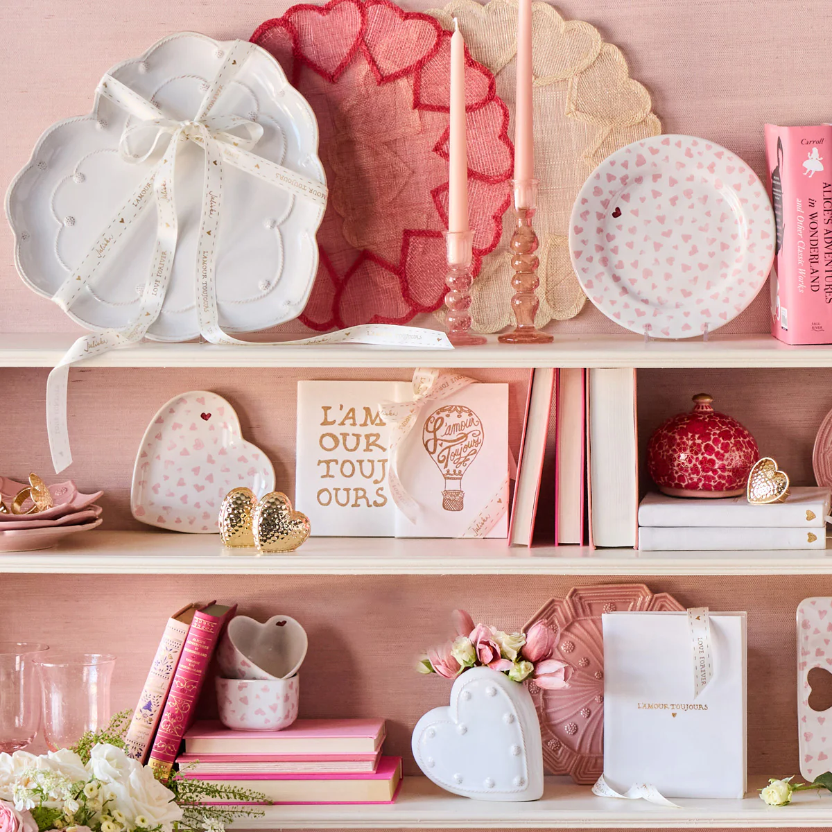 Berry & Thread 15" Heart Platter - Whitewash - Image 5