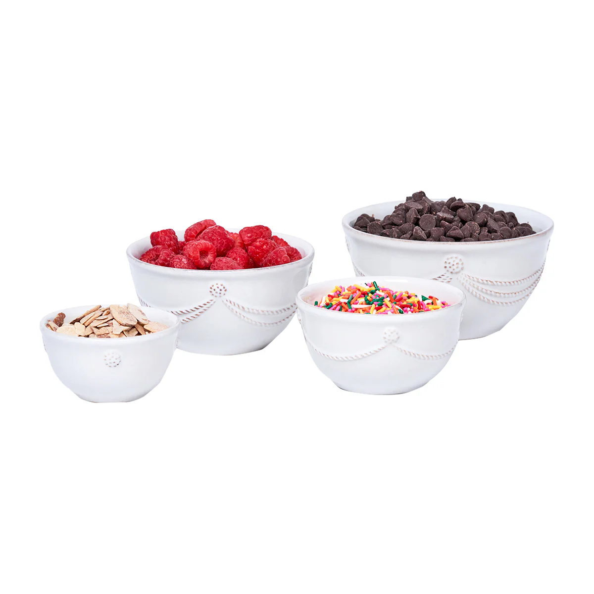 Berry & Thread Nesting Prep Bowl Set/4pc - Whitewash - Image 4