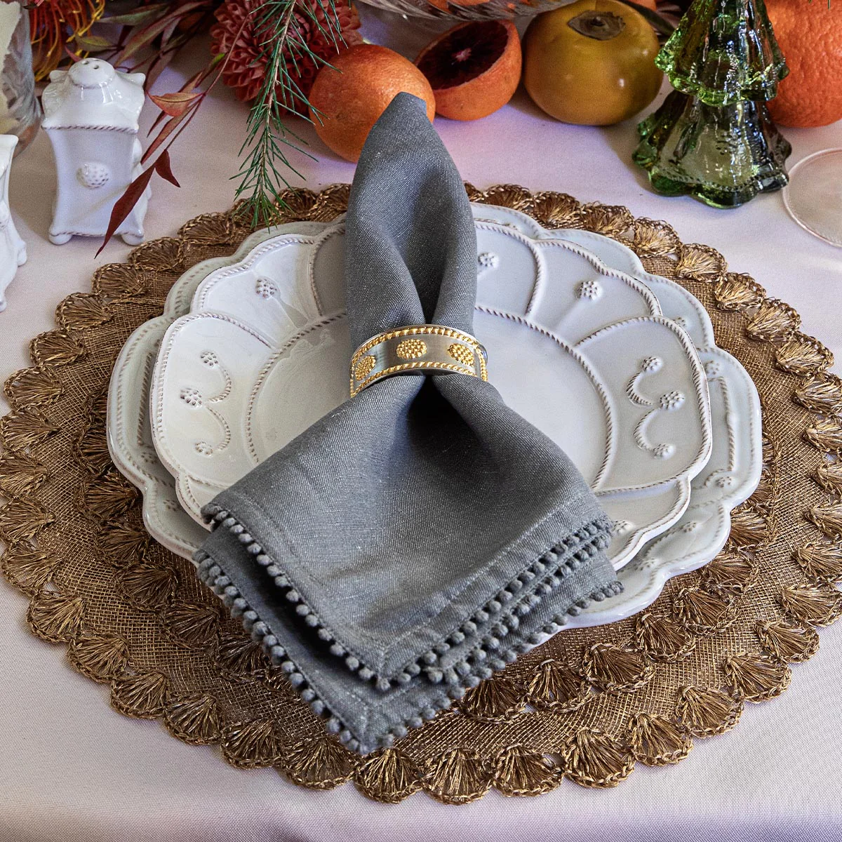 Berry Trim Napkin Set/4 - Flint - Image 4