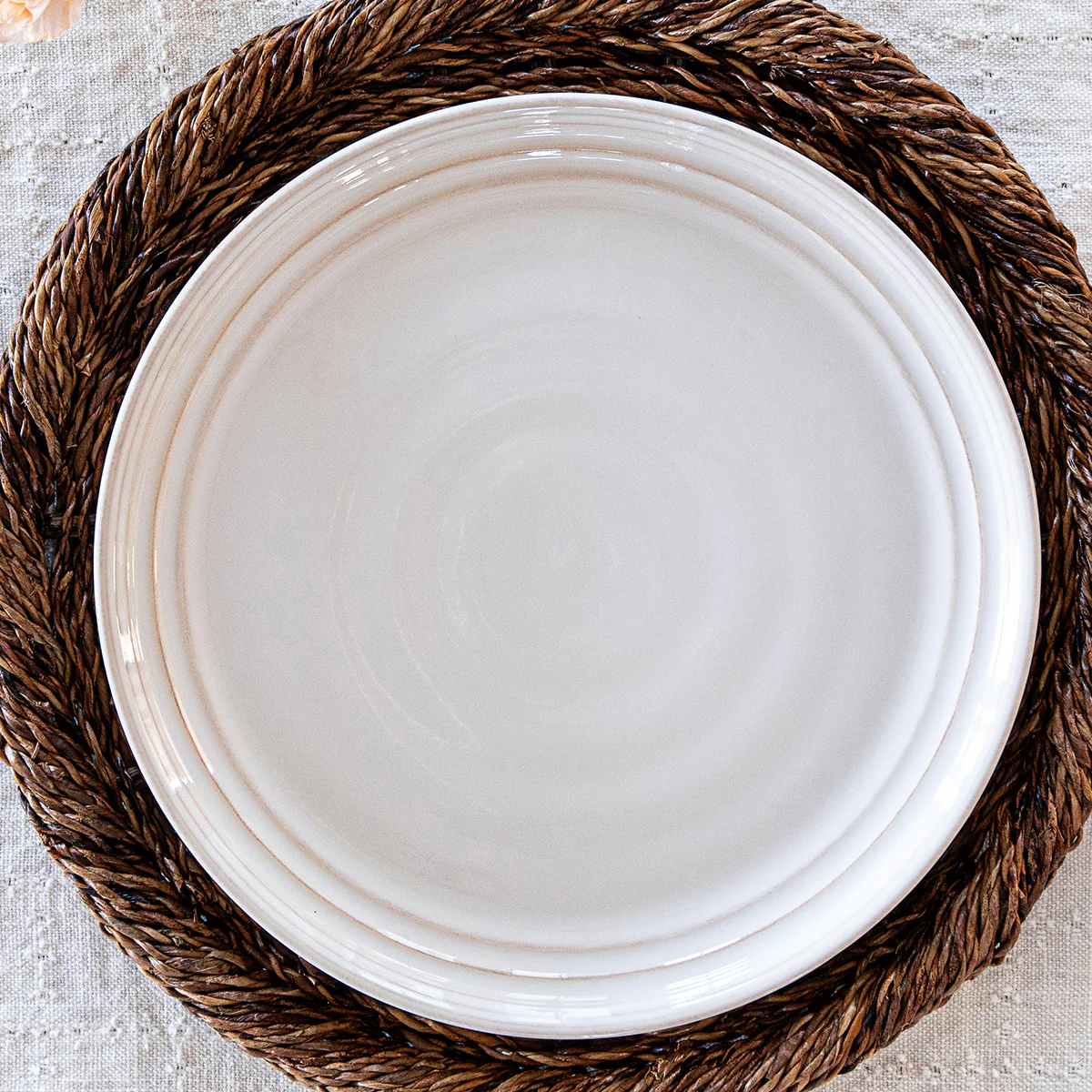 Bilbao Dinner Plate - Whitewash - Image 4