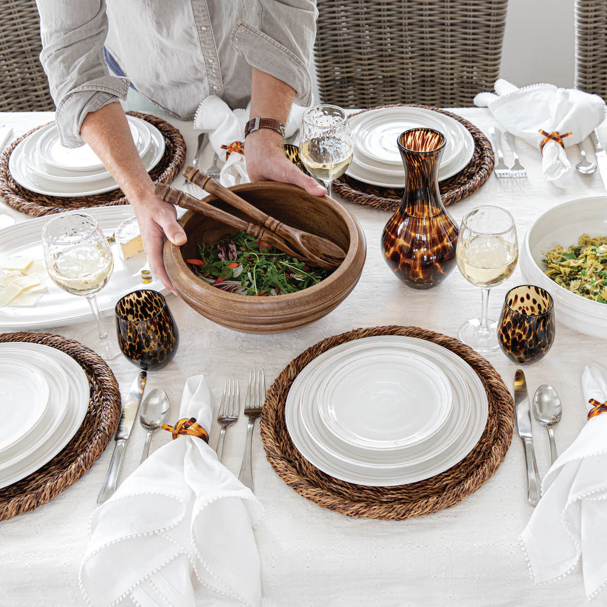 Bilbao 17" Platter - Whitewash - Image 4