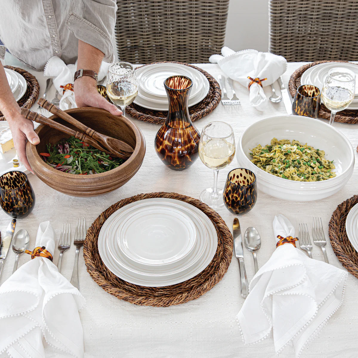 Bilbao 12" Serving Bowl - Whitewash - Image 3