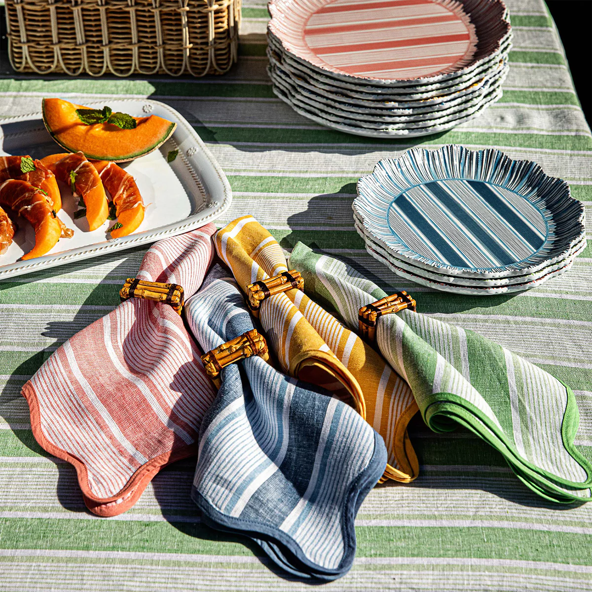 Cabana Stripe Napkin Assorted Set/4 - Multi - Image 3