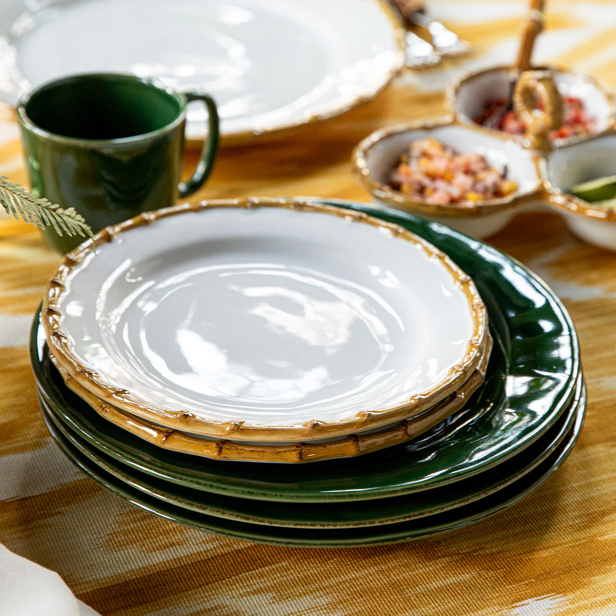 Bamboo Side/Cocktail Plate - Natural - Image 3