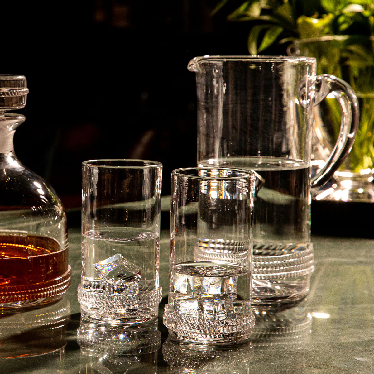 Dean Glass Pitcher and Highball Set/3pc - Image 3