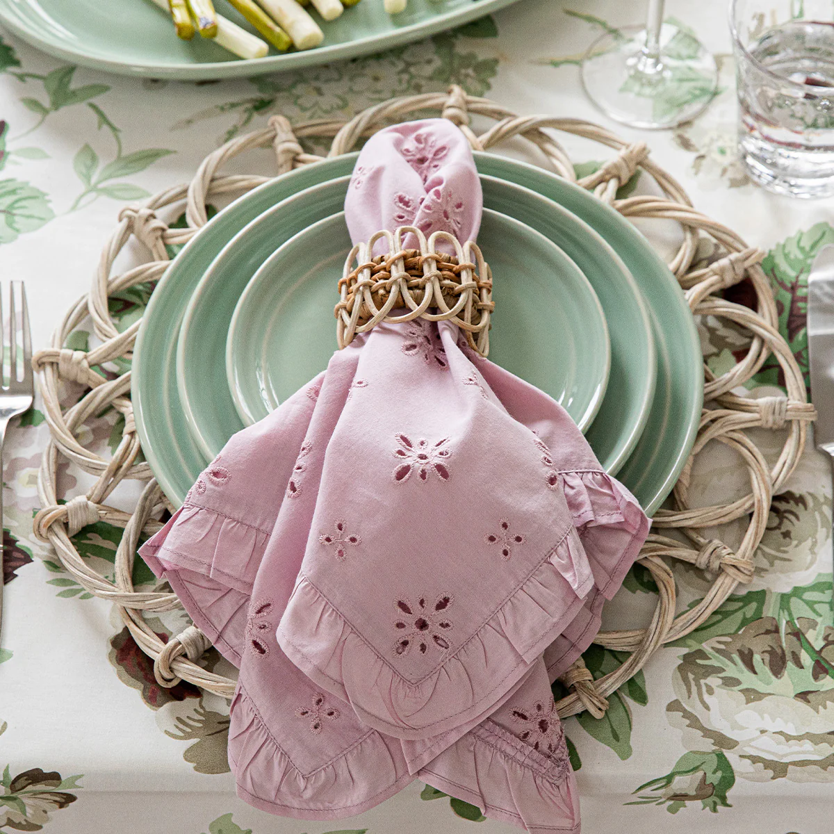 Eyelet Napkin - Lilac - Image 4