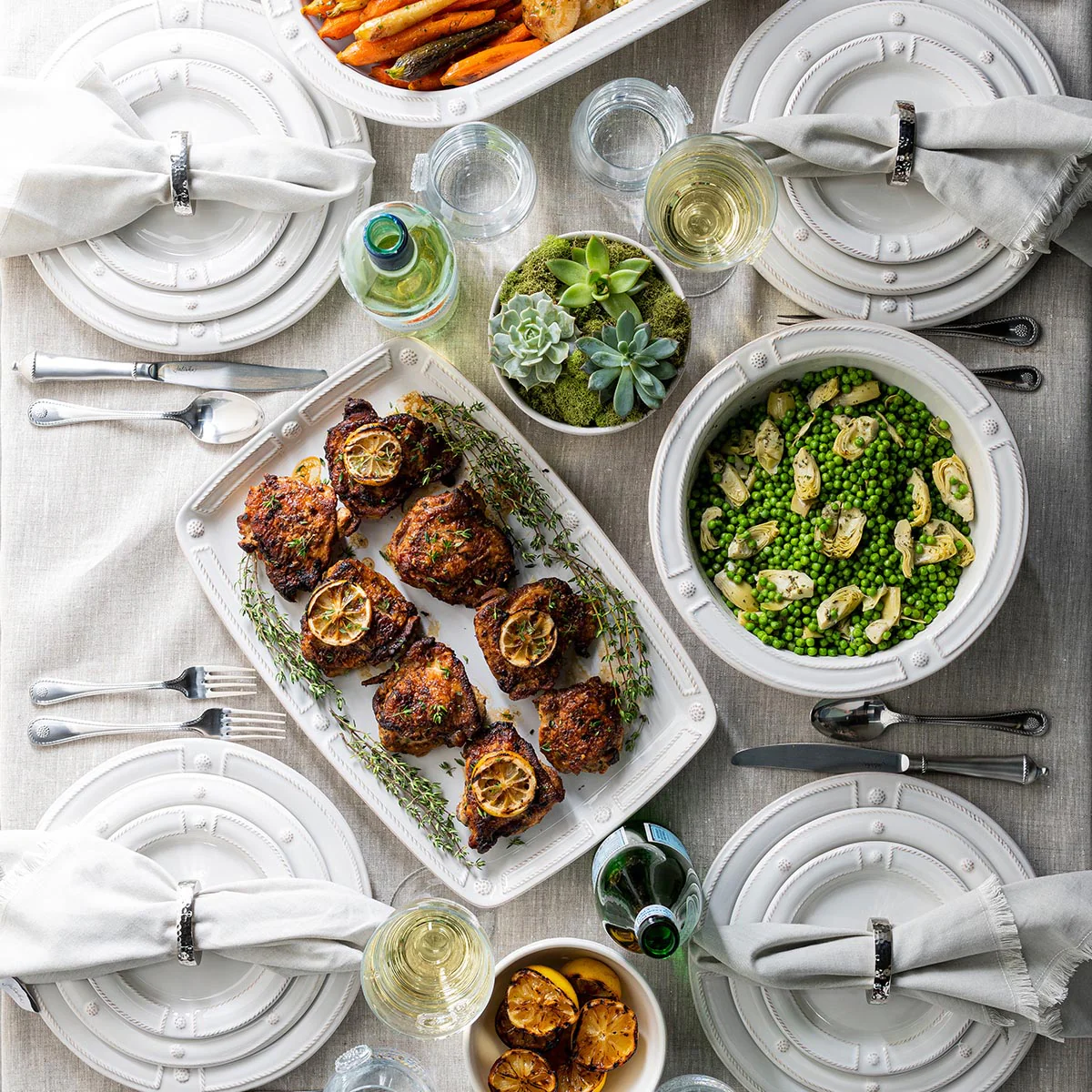 Berry & Thread French Panel Dinner Plate - Whitewash - Image 5