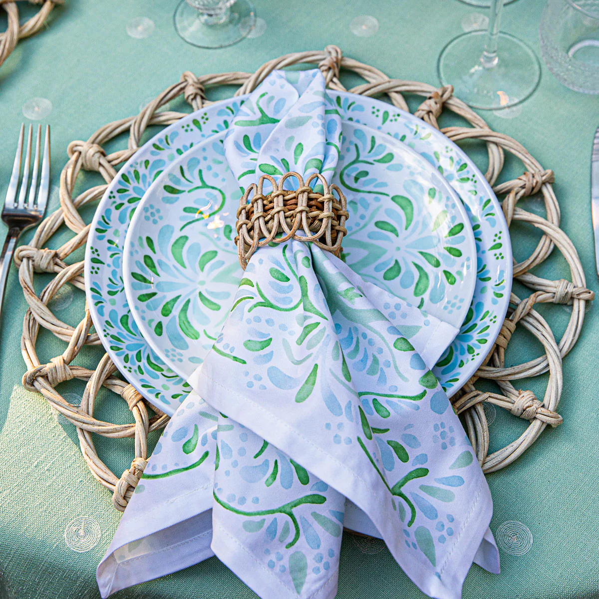 Iberian Napkin Set/4 - Sage - Image 4