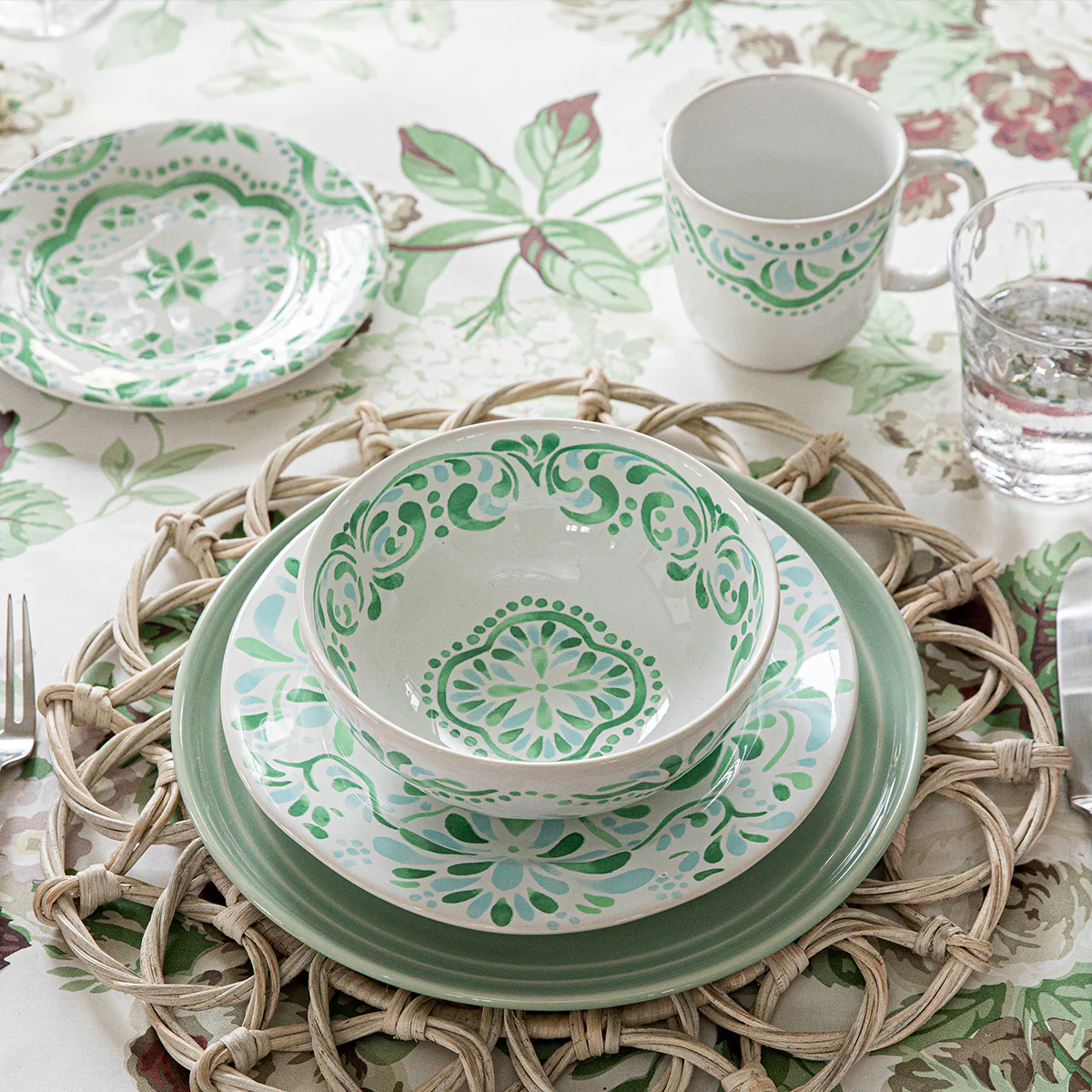 Iberian Side/Cocktail Plate - Sage - Image 5