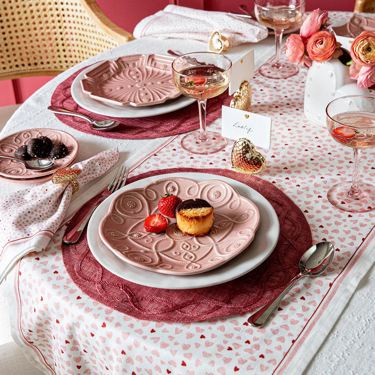 Jardins du Monde Dessert/Salad Plate Assorted Set/4 - Blush - Image 4