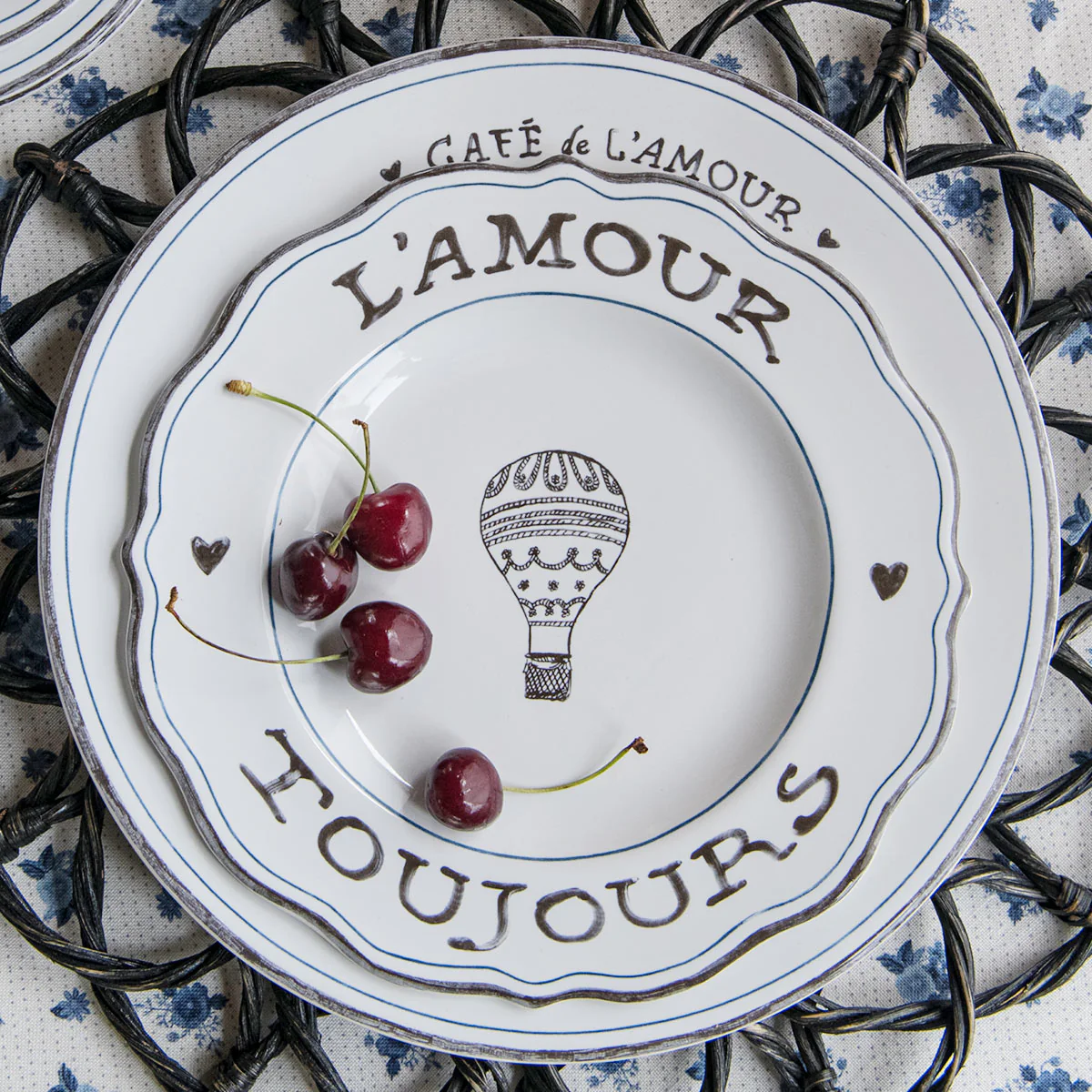 L'Amour Toujours Dessert/Salad Plate Assorted Set/4 - Image 8