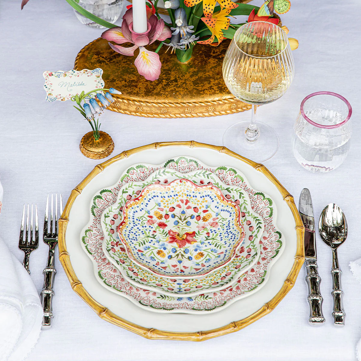 Meadow Walk Bluebell Place Card Holder - Chambray - Image 6