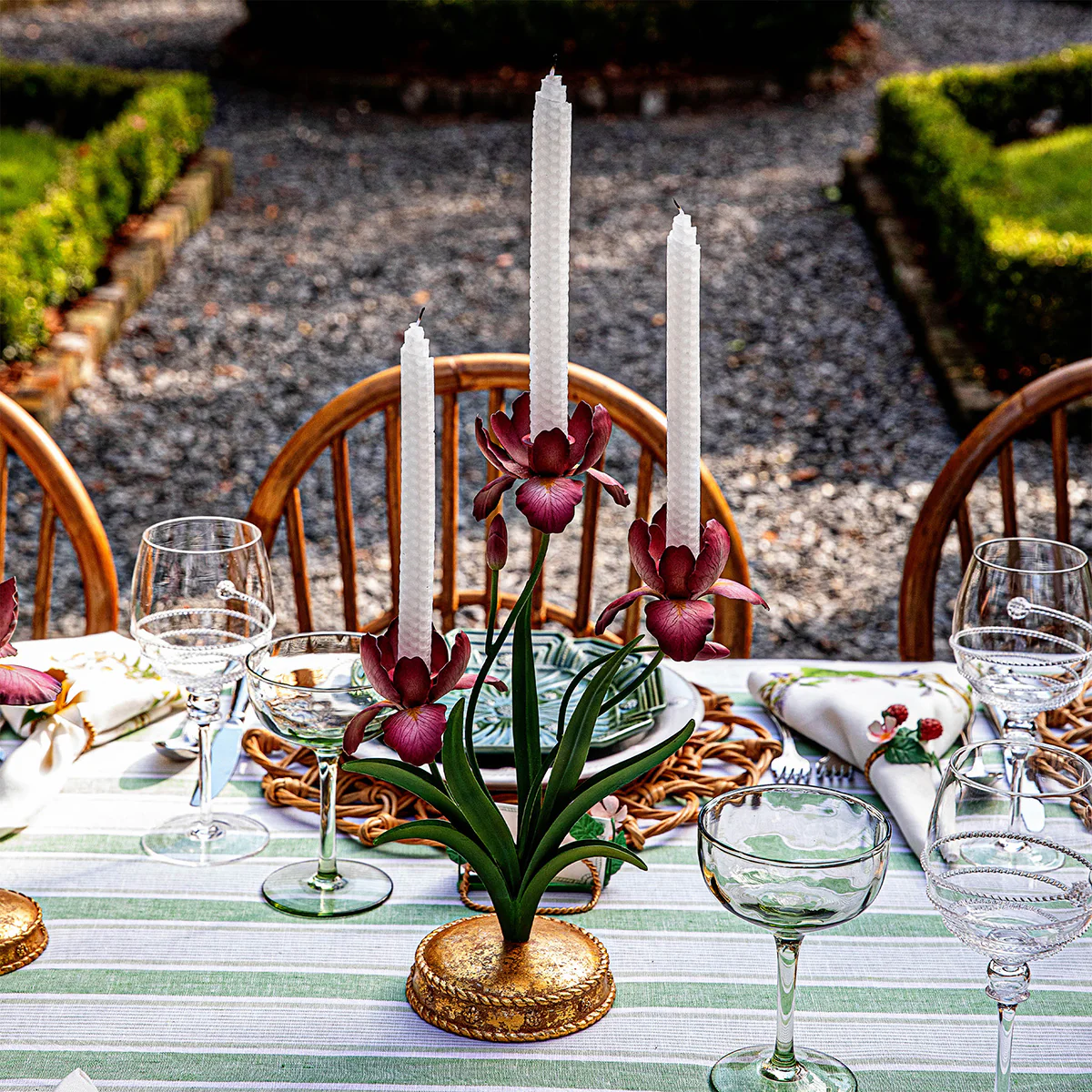 Meadow Walk Iris 14" Centerpiece Candelabra - Pink - Image 3