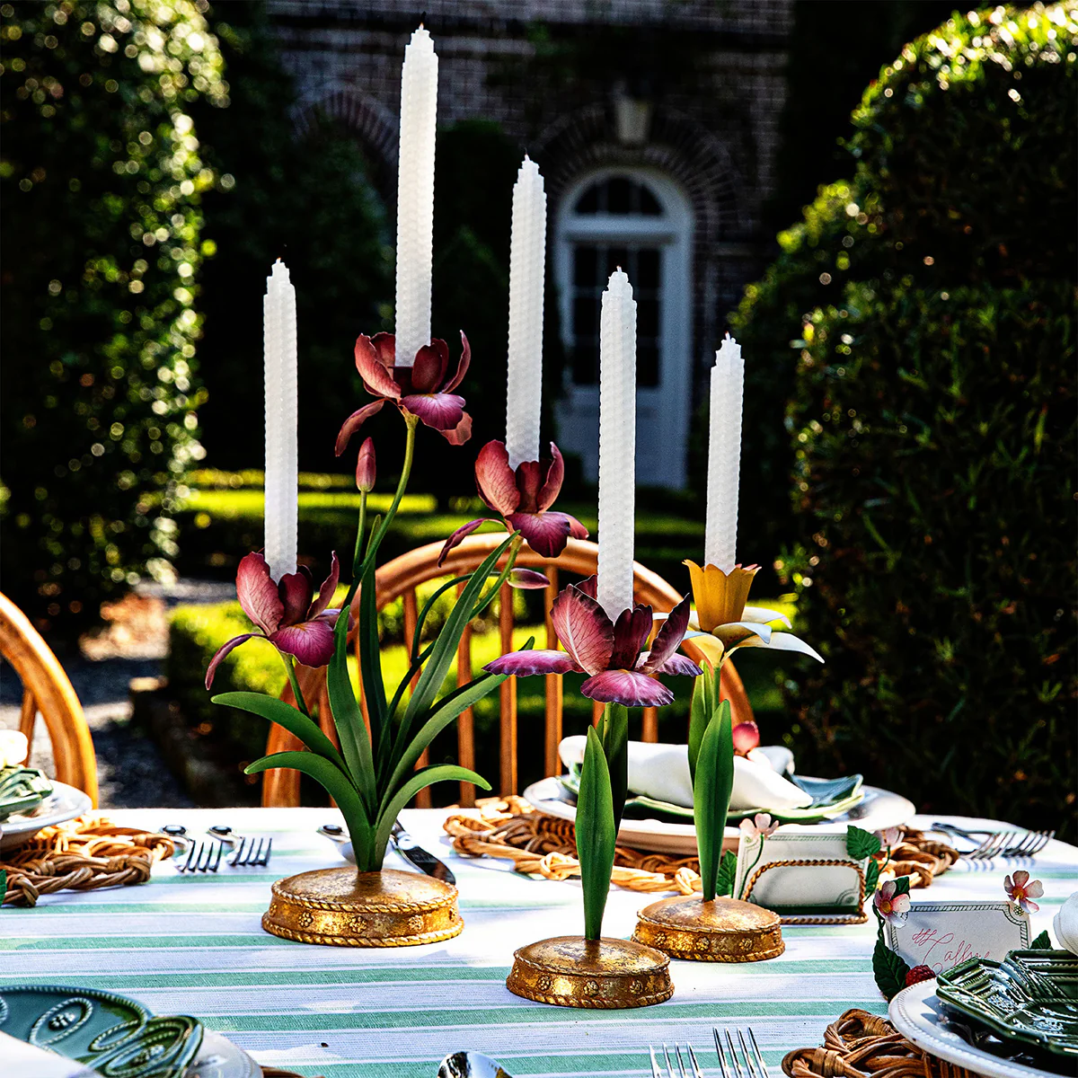 Meadow Walk Iris 14" Centerpiece Candelabra - Pink - Image 5