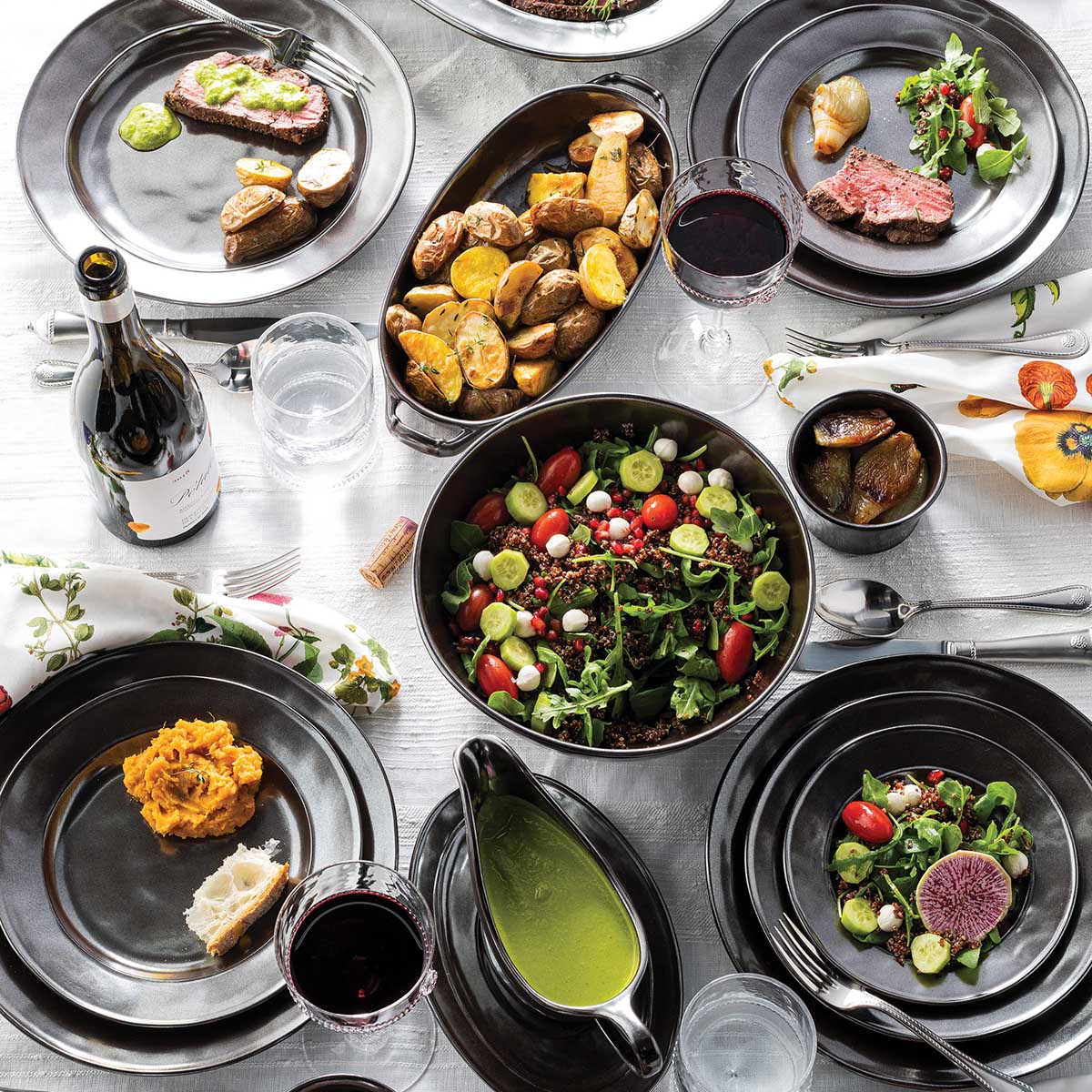 Pewter Stoneware Berry Bowl - Image 3