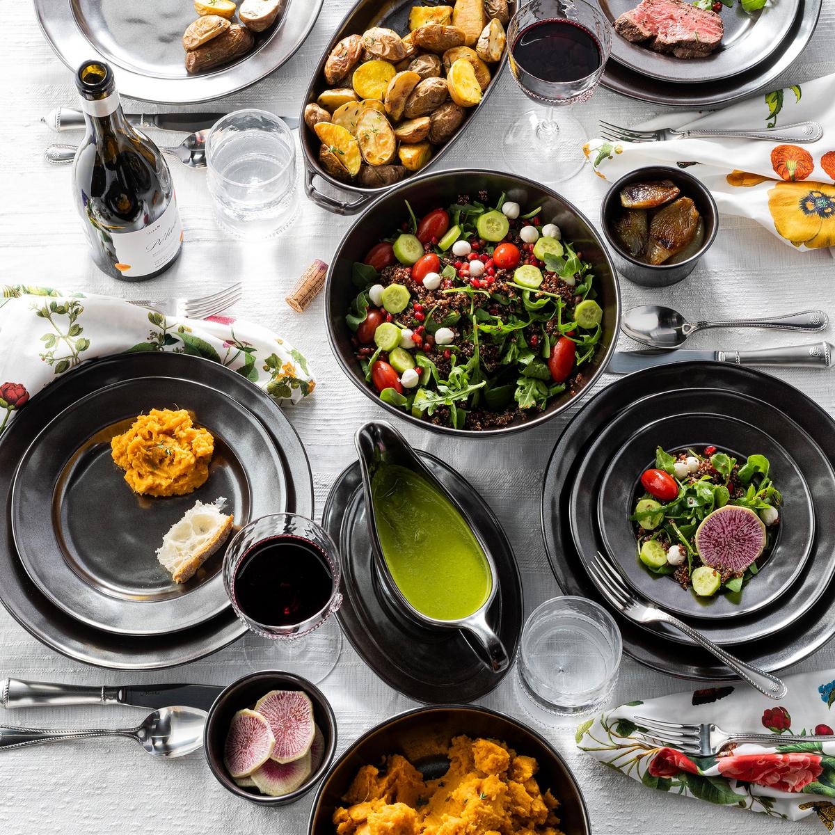 Pewter Stoneware 5pc Place Setting - Image 3