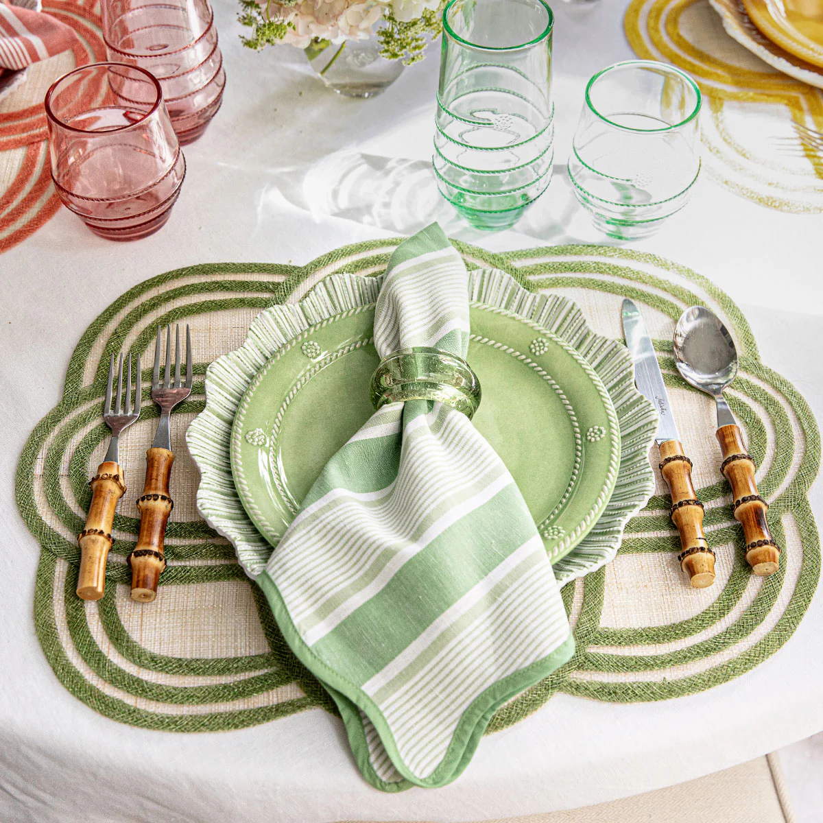 Provence Napkin Ring Set/4 - Basil - Image 6