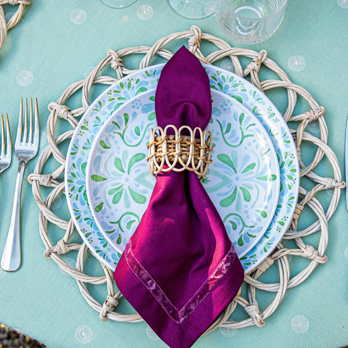 Provence Rattan Napkin Ring - Whitewash - Image 3