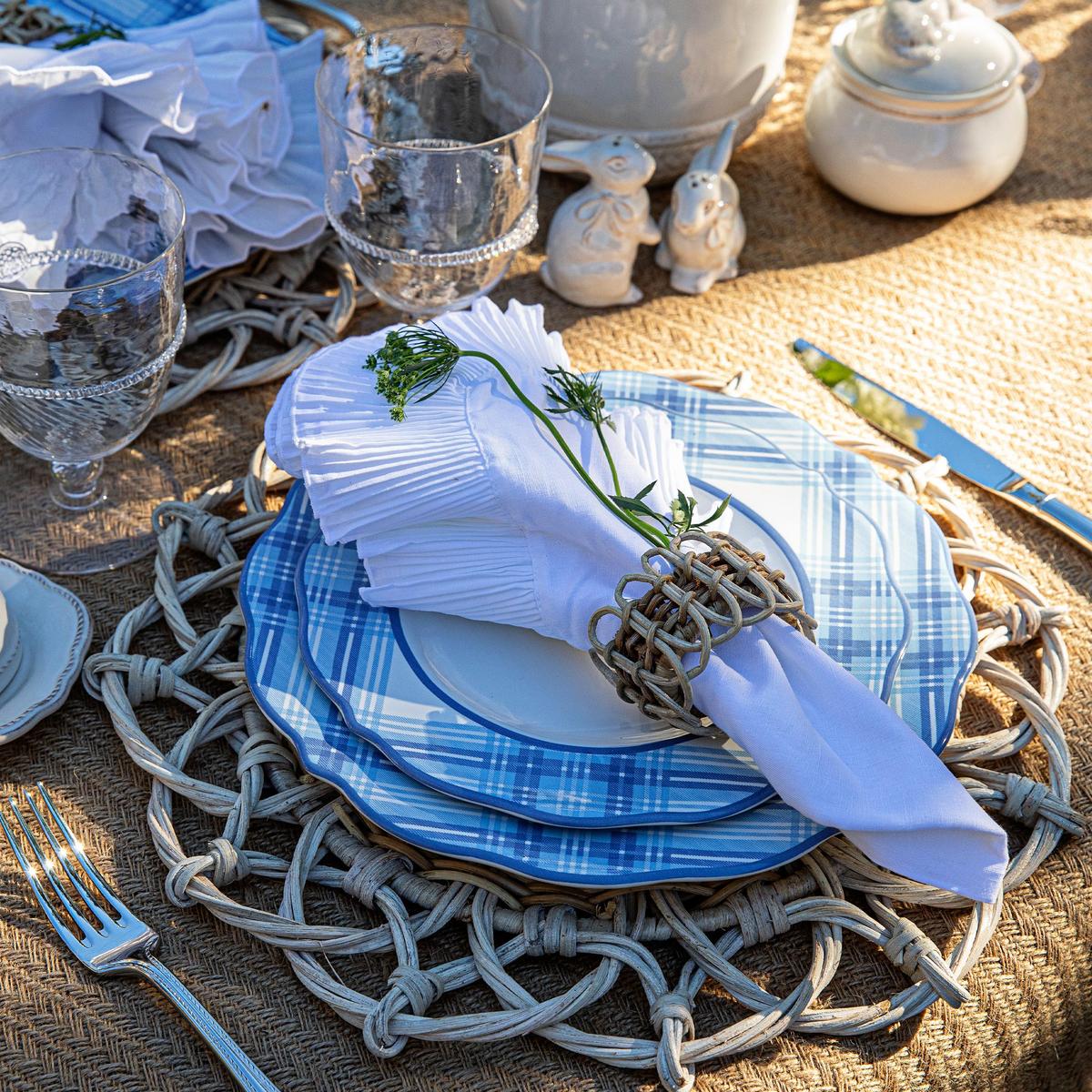 Provence Rattan Napkin Ring - Whitewash - Image 4