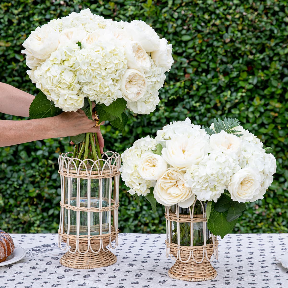 Provence Rattan 8.5" Hurricane - Whitewash - Image 8