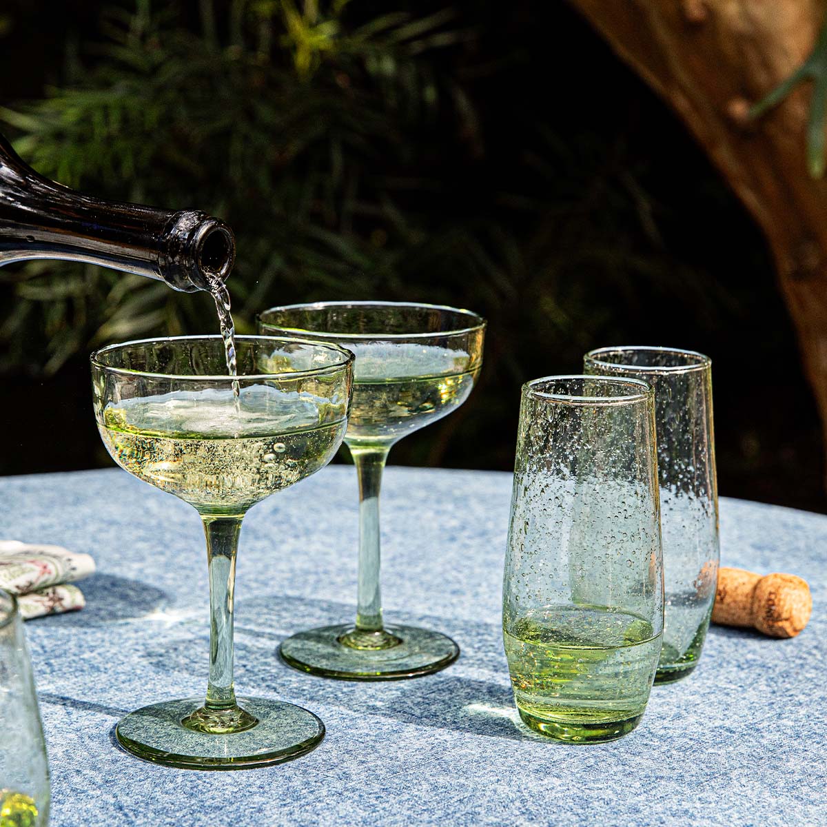 Provence Stemless Flute - Basil - Image 4