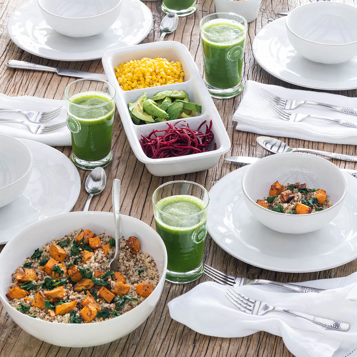 Puro 15" Triple Section Server - Whitewash - Image 3