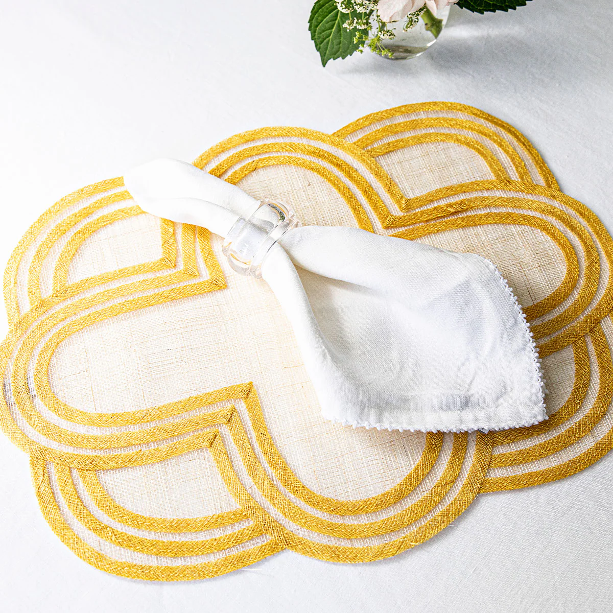 Scallop Stripe Placemat - Sunshine - Image 3