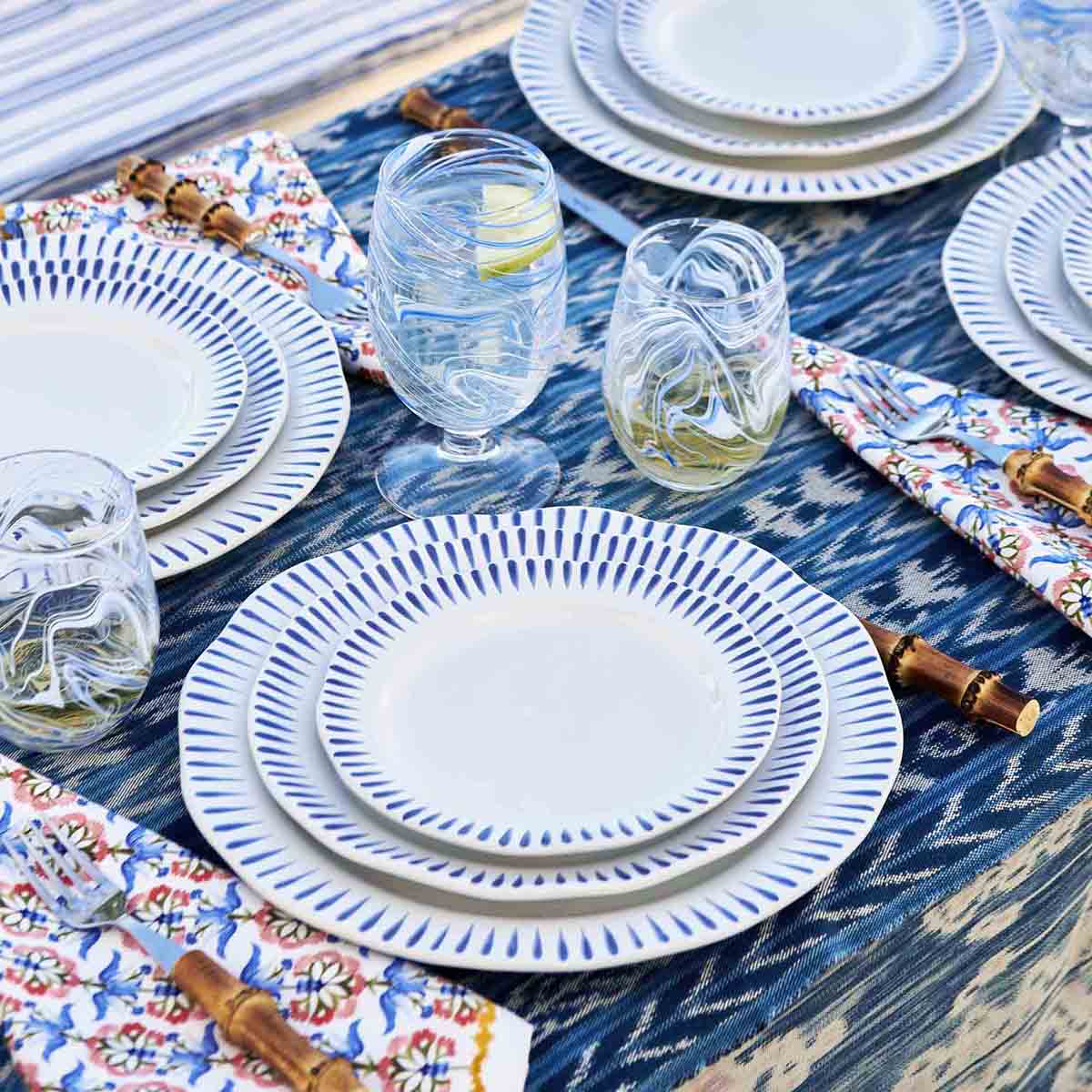 Sitio Stripe Dinner Plate - Delft Blue - Image 5