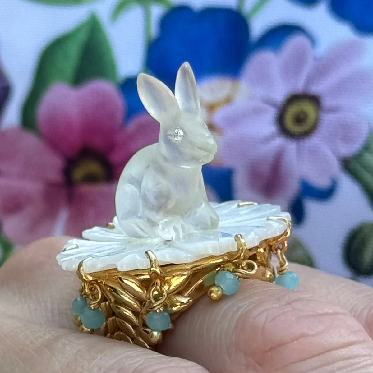 Villandry Bunny Ring - Multi - Image 3