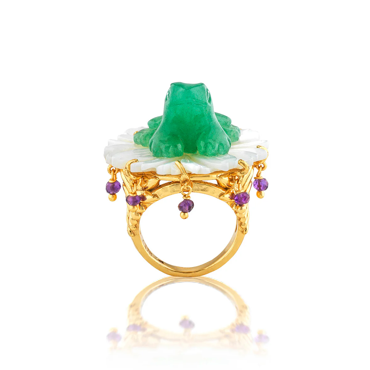 Villandry Frog Prince Ring - Multi - Image 3