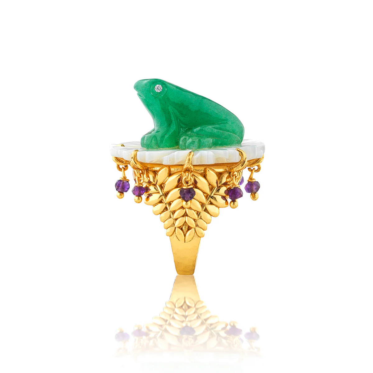 Villandry Frog Prince Ring - Multi - Image 4